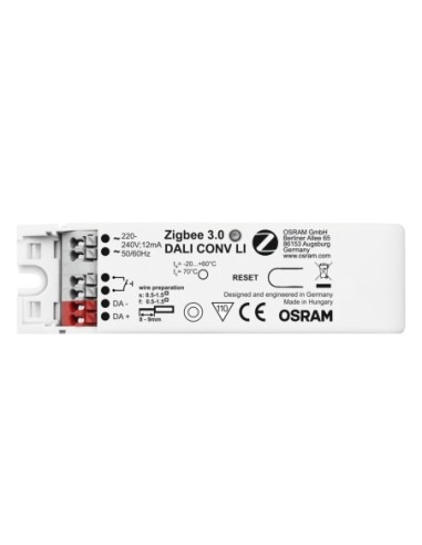 OSRAM - 4062172044776 - ZIGBEE 3.0 DALI CONV LI 25X1 OSRAM Convertisseurs de signal DALI vers Zigbee 