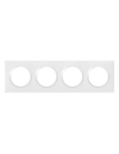 Legrand - 600804 - Plaque carrée dooxie 4 postes finition blanc