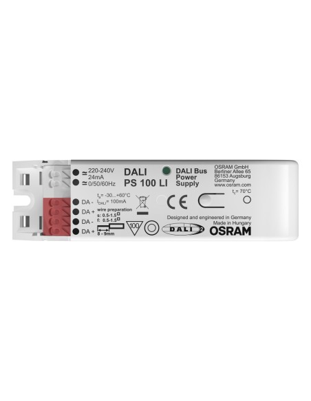 OSRAM - 4052899583221 - DALI PS100 LI DALI/DEXAL  BusPowerSupply Alimentation 100mA pour Bus DALI/DEXAL 