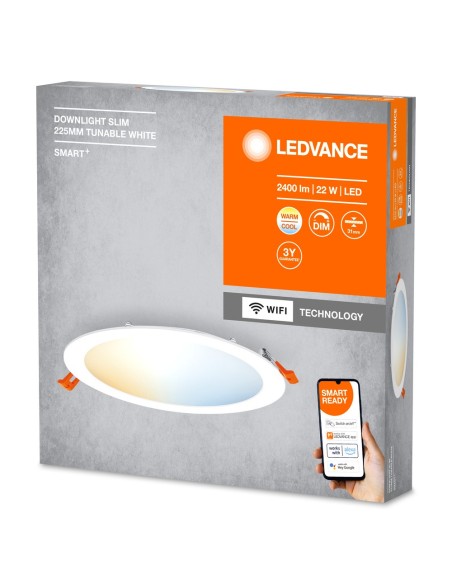 LEDVANCE - 4058075573277 - LDV Smart+ WiFi DL SLIM 225MM TW WT 