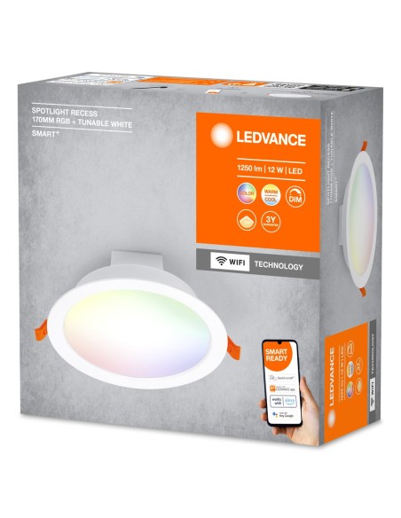 LEDVANCE - 4058075573376 - LEDVANCE Smart+ WF DL SLIM 170MM RGBTW WT  