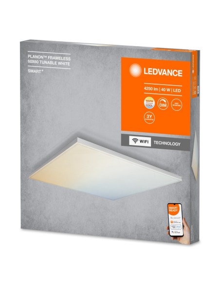 LEDVANCE - 4058075484436 - LEDVANCE Smart+ WF PlanonFrameless 60x60 TW 3400lm