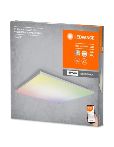 LEDVANCE - 4058075484474 - LEDVANCE Smart+ WF PlanonFrameless 60x60 RGB 3400lm