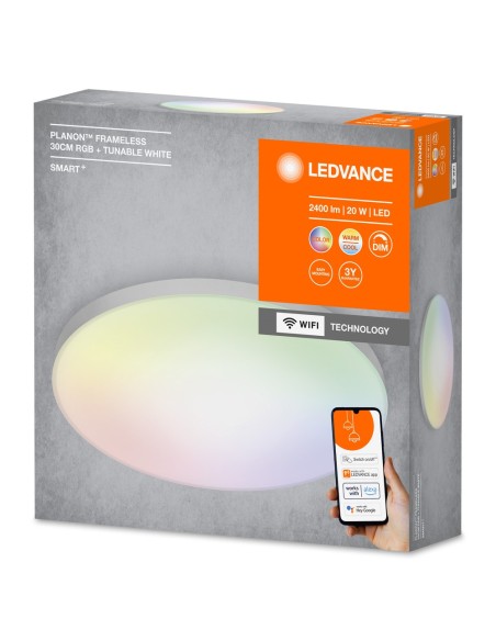 LEDVANCE - 4058075484696 - LEDVANCE Smart+ WF PlanonFrameless 30 RD RGBW 1600lm