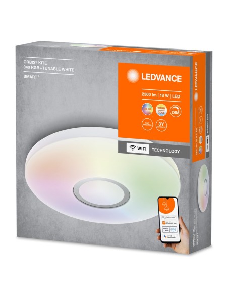 LEDVANCE - 4058075495685 - LEDVANCE Smart+ WF Orbis Ceiling Kite 18W RGBW 1400lm