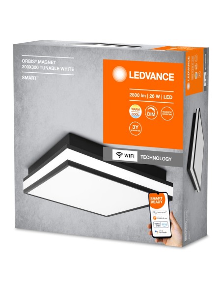 LEDVANCE - 4058075572737 - LEDVANCE Smart+ WF ORBISMAGNET 300X300TW BK