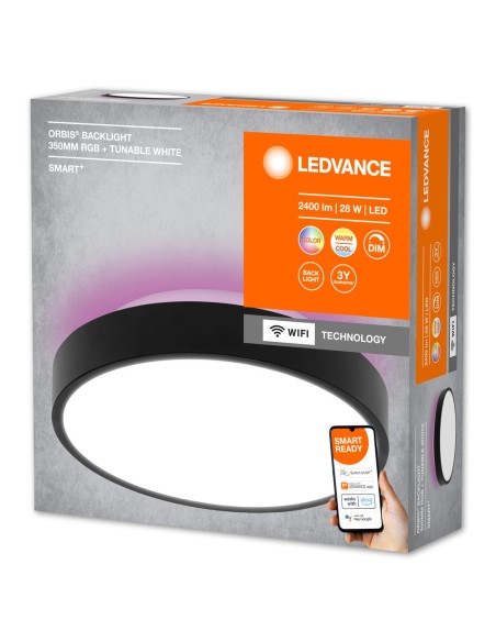 LEDVANCE - 4058075573574 - LEDVANCE Smart+ WF ORBIS RD BL 350 RGBTW BK