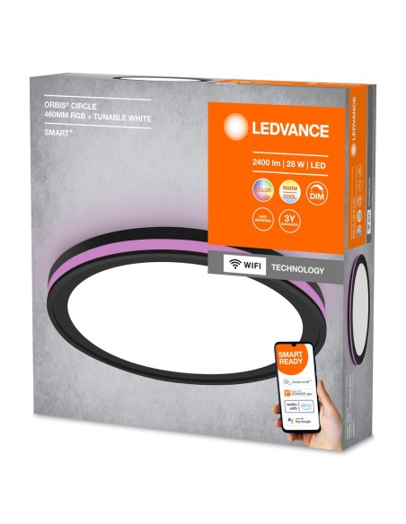 LEDVANCE - 4058075573833 - LEDVANCE Smart+ WF ORBIS CIRCLE460 RGBTW BK