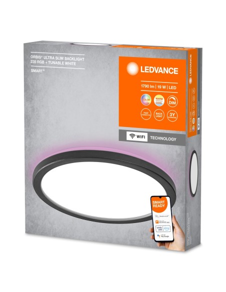 LEDVANCE - 4058075752788 - LEDVANCE Smart+ WF ORBIS UL SLIM BL 235 RGBTW NOIR