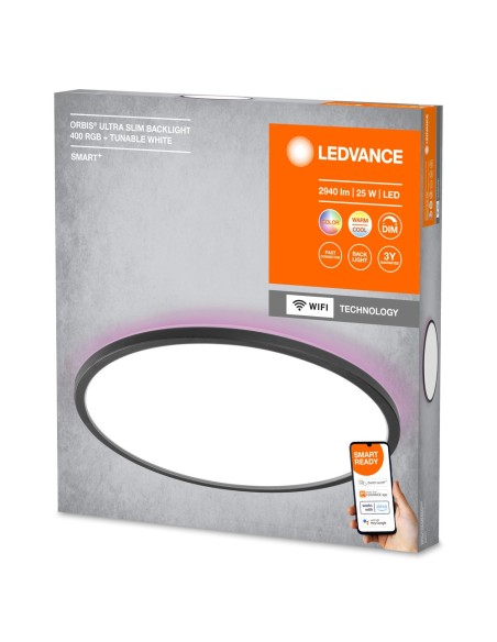 LEDVANCE - 4058075752801 - LEDVANCE Smart+ WF ORBIS UL SLIM BL 400 RGBTW NOIR