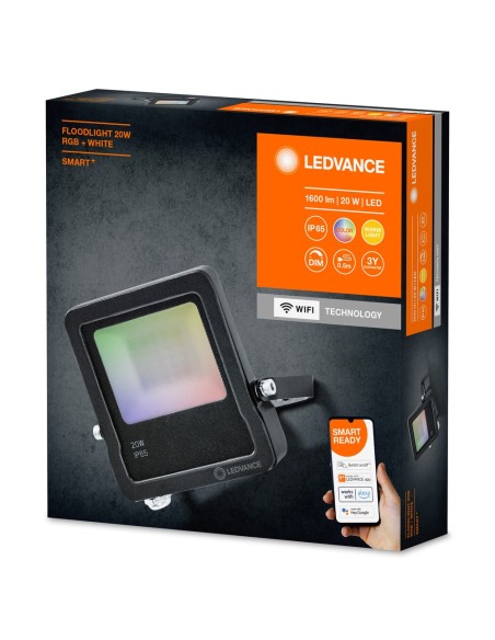 LEDVANCE - 4058075474628 - LDV Smart+ WiFi FLOOD 20W RGBW 1260lm