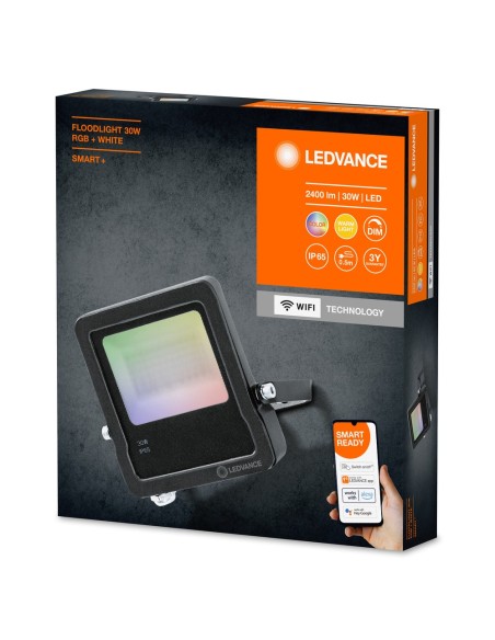 LEDVANCE - 4058075474642 - LDV Smart+ WiFi FLOOD 30W RGBW 2190lm