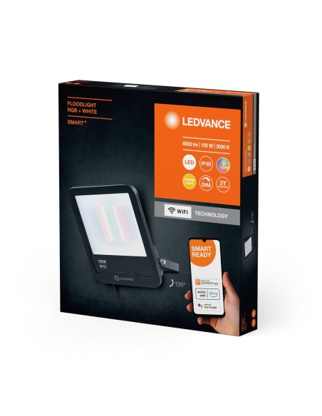 LEDVANCE - 4058075831452 - LDV Smart+ WiFi FLOOD 100W RGBW 8000lm