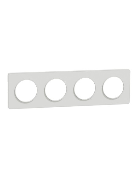 SCHNEIDER - S520808 - Plaque TOUCH Blanc 4 postes