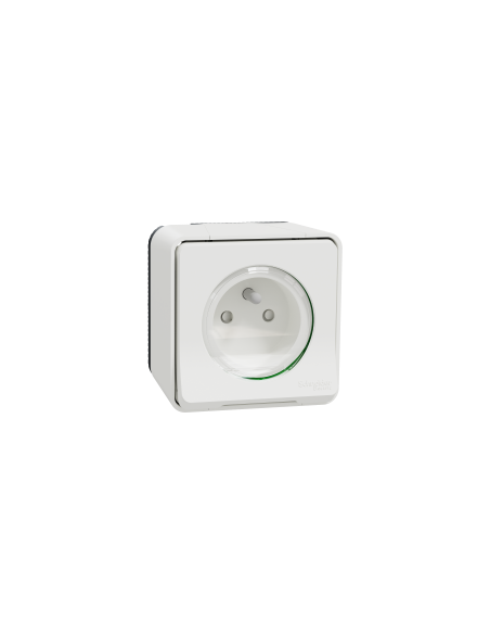 Schneider - MUR39030 - Mureva Styl - Prise de courant 2P+T - saillie - IP55 IK08 - connex auto - blanc