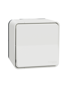 Schneider Electric - MUR39026 - Mureva Styl - Bouton Poussoir - complet saillie - IP55 -IK08 connex auto - blanc