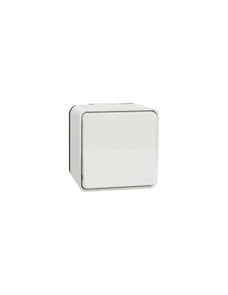 Schneider Electric - MUR39026 - Mureva Styl - Bouton Poussoir - complet saillie - IP55 -IK08 connex auto - blanc