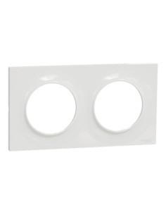 SCHNEIDER - S520704 - Lot de 10 Plaques STYL Blanc 2 Postes odace.