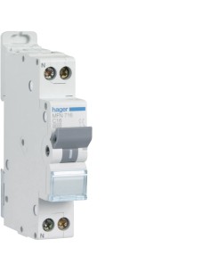 Disjoncteur Hager MFN716 1P+N 16A courbe C 3kA à vis