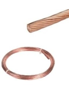 Câble de terre en cuivre nu - 25 mm2 - couronne de 10 mètres - CABLETTE10M