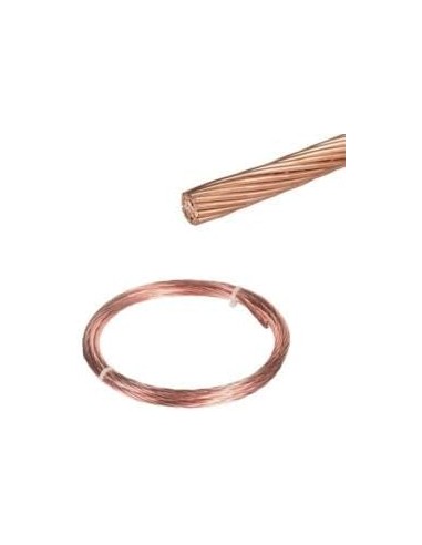 Câble de terre en cuivre nu - 25 mm2 - couronne de 10 mètres - CABLETTE10M