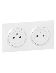 LEGRAND - 80164993 - Double Prise 2 pôles + terre Dooxie Legrand complet Blanc
