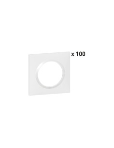 LEGRAND - 85667393 - Legrand 600941 Plaquescarrées dooxie, 1 poste, blanc, Lot de 100