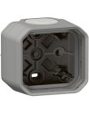 Boitier Plexo 1 poste équipé de 2 embouts à membrane souple 1 entrée - Gris - IP55