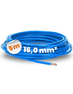 Fil souple - X10HO7VK16B - fil de câblage bleu 16mm2  bobine de 10 mètres