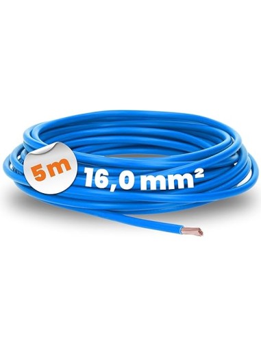 Fil souple - X10HO7VK16B - fil de câblage bleu 16mm2  bobine de 10 mètres