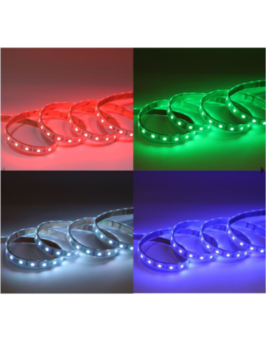 Miidex - 100432 - Bandeau LED RGB 5M 9W IP67-24V