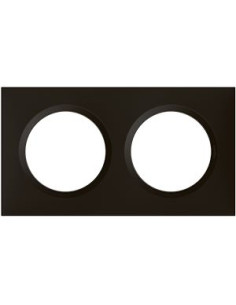 LEGRAND - 600892 - Plaque carrée dooxie 2 postes finition noir