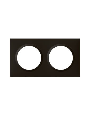 LEGRAND - 600892 - Plaque carrée dooxie 2 postes finition noir