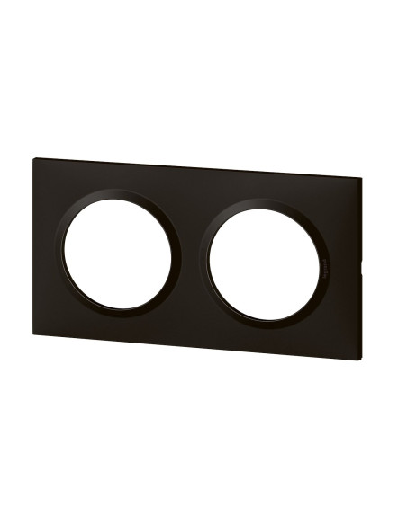 LEGRAND - 600892 - Plaque carrée dooxie 2 postes finition noir