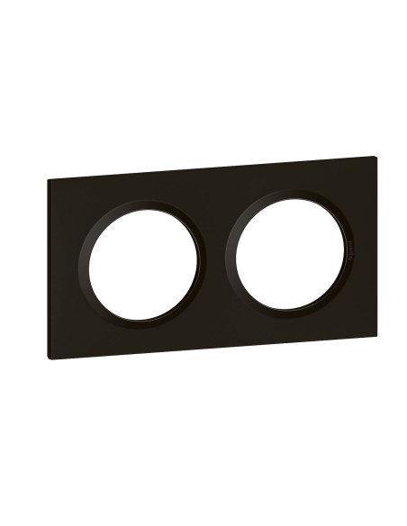 LEGRAND - 600892 - Plaque carrée dooxie 2 postes finition noir