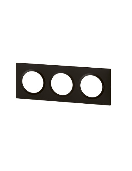 LEGRAND - 600893 - Plaque carrée dooxie 3 postes finition noir