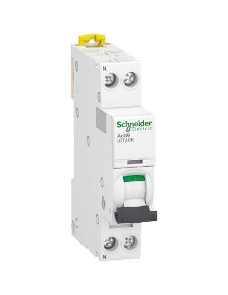 Schneider - A9P54640 - Acti9 IC40N disj mod 1P+N 40A courbe C 6000A/10kA