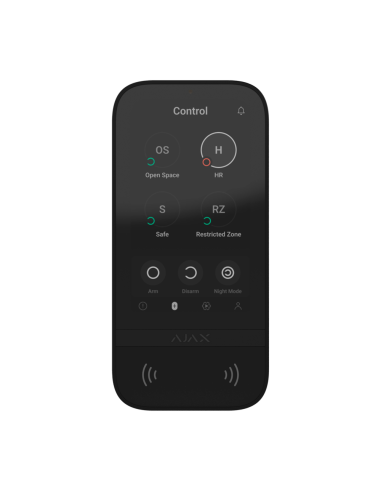 Ajax - AJ-KEYPADTOUCHSCREEN-B - Clavier à écran tactile avec RFID - Degré 2
