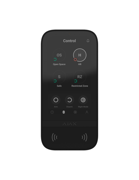 Ajax - AJ-KEYPADTOUCHSCREEN-B - Clavier à écran tactile avec RFID - Degré 2