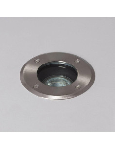 Bricoelect - C14255 - Spot de sol extérieur rond inox encastrable pour ampoule GU10