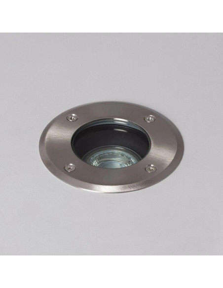 Bricoelect - C14255 - Spot de sol extérieur rond inox encastrable pour ampoule GU10