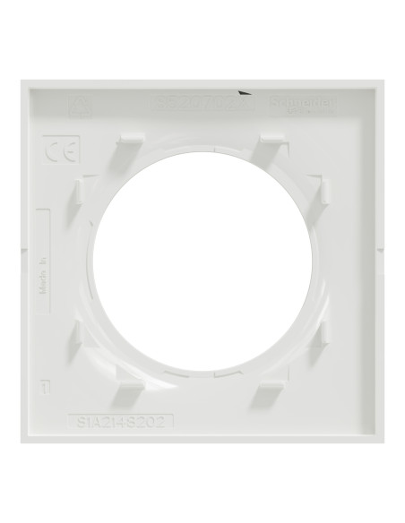 SCHNEIDER -  S520702B1 - Odace - Styl - plaque - pierre (Pantone 429C) - 1 poste - H85mm - L85mm - P10mm - IK04 - IP21 D.