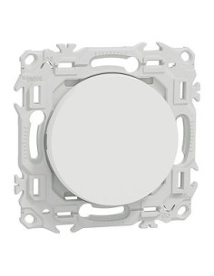Va-et-vient ou poussoir Odace blanc craie Schneider S920204