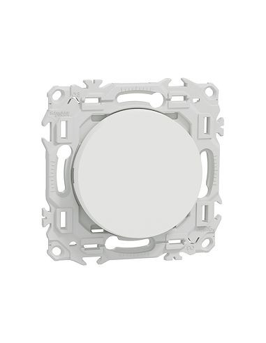 Va-et-vient ou poussoir Odace blanc craie Schneider S920204