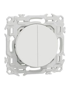 Double va-et-vient Odace blanc craie Schneider S920214