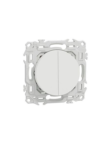 Double va-et-vient Odace blanc craie Schneider S920214