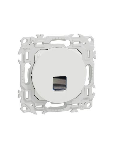Prise RJ45 Cat6 UTP Odace blanc craie Schneider S920475