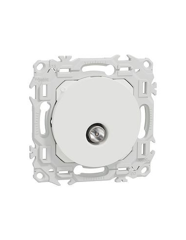 Prise TV coaxiale Odace blanc craie Schneider S920445
