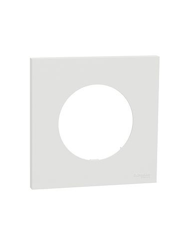 Plaque Odace 1 poste blanc craie Schneider S920702