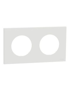 Plaque Odace 2 postes blanc craie Schneider S920704